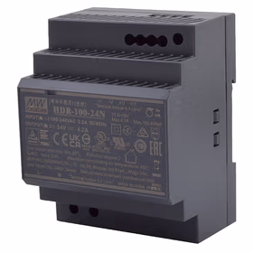 明纬 超薄导轨电源,48台/箱；HDR-100-24N