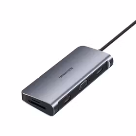 绿联(UGREEN) Type-C多功能转换器,传输速率高达5Gbps,分辨率4K*2K/30HzVGA分辨率1920*1080P/60Hz,主体尺寸:L123xW52xH19(mm),净线长:15cm彩盒包装,深空灰；40873