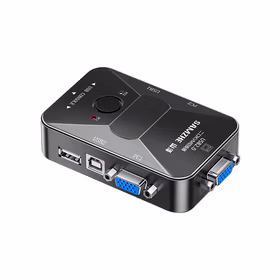 山泽(SAMZHE) SZ-211B2口KVM切换器手动USB2.0接口鼠标键盘多电脑VGA切换器显示器共享配原装线