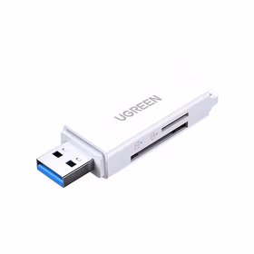 UGREEN/绿联 USB3.0高速读卡器 40751 SD/TF二合一 白色 个
