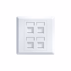 山泽(SAMZHE) WAN-14加厚豪华型语音信息四口面板