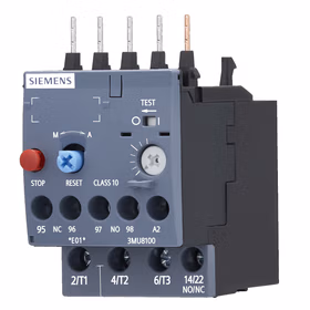 西门子 SIRIUS（国产）SMART系列3MU8热过载继电器 0.11...0.16 A, 脱扣等级：10，规格S00，用于3MT8006-3MT8012，辅助触点：1个常开触点 + 1个常闭触点