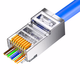 山泽(SAMZHE) PCKT510 超五类屏蔽穿孔式网络水晶头 10个