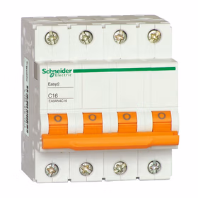 施耐德电气 小型断路器,EA9AN 4P D50A；EA9AN4D50