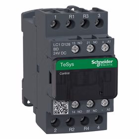 施耐德电气 国产TeSys D系列四极接触器,12A,24VDC；LC1D128BDC