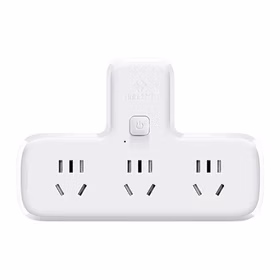 公牛 一转三转换插头 插座电源转换器品字型 3位总控 10A 250V ；GN-9603K