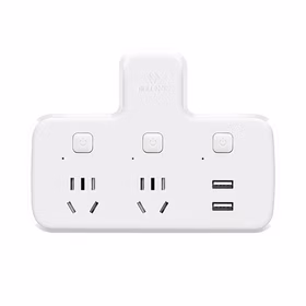 公牛 一转多转换插头带USB 插座电源转换器品字型 分控开关 10A 250V ；GN-96023U