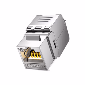 山泽(SAMZHE) 超六类网络模块 CAT6A网线插座面板屏蔽免打模块 RJ45水晶头母座电脑连接头 镀金加厚50u PMC6A