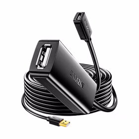 山泽(SAMZHE) FD-10U工程级USB2.0AM-AF延长线/数据线/延长器USB信号放大器内置超强芯片公对母连接线带DC供电接口10米