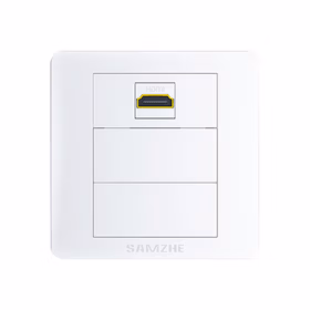 山泽(SAMZHE) SZ-HDMI02 HDMI插座面板免焊接插座 弯头母对母 86型