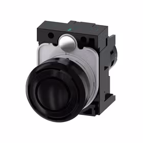 西门子 蜂鸣器,紧凑型22mm,圆形塑料,黑色,连续音频,最低声压90db./10cm,带支架,工作电压230VAC；3SU12006KF101AA0