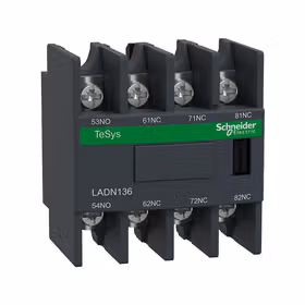 施耐德电气 TeSys接触器辅助触点模块，1NO+3NC；LADN136