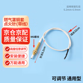 银驰 铜套通用燃气灶点火针脉冲点火器炉打火针煤点火感应针 万能点火针（约长40厘米）