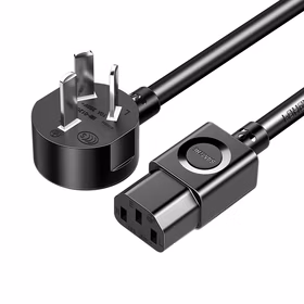 山泽 电源线 主机电源线 国标三孔品字尾通用 电饭煲台式机箱显示器打印机电源连接线 弯插头3米 DY-04