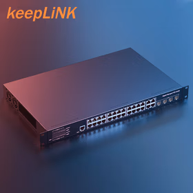 keepLINK 友联KP-9000-28GCPM-C4   4光24电PoE管理型全千兆交换机企业级交换器4个光电复用口24网口