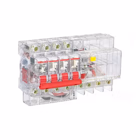 德力西电气 小型漏电保护器；DZ47TRLE 透明RCBO 6kA 4P C型 16A 15mA