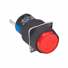 德力西电气 按钮指示灯；LAY5s-16 1NO+1NC 灯钮自锁 圆头 220V 黄