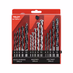 德力西电气 DDS P1 组合钻头套装 15件；DECDSP115