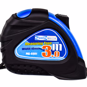 保拉(Paola) 卷尺3米 盒尺 双制动全包胶不锈钢公制尺 测量工具5301