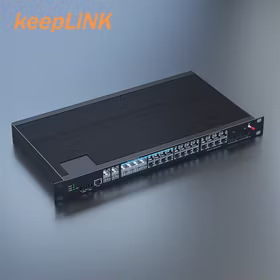 keepLINK KP-9000-87-4XG8GC16GT 工业交换机三层 4个万兆光口+8个Combo+口16个千兆电口 支持静态路由