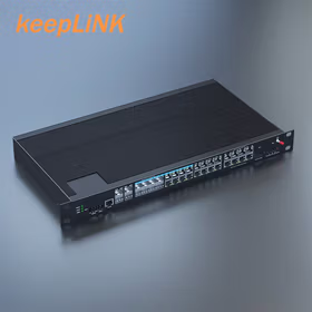 keepLINK KP-9000-87-4GX8GC16GP poe 三层机架式千兆4个千兆光+8个千兆COMBO口+16个千兆电口支持静态路由