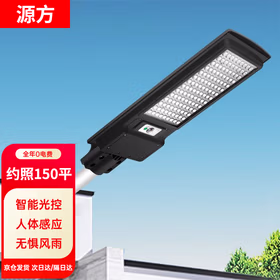 源方 太阳能路灯高亮防水遥控光控户外庭院人体感应灯3000-W型