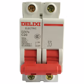 德力西电气 微型断路器；DZ47s C型 2P 20A