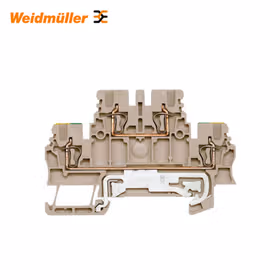 魏德米勒 直通型接线端子,双层端子,弹片联接,1.5mm,500V,17.5A,深褐；ZDK 1.5DU-PE