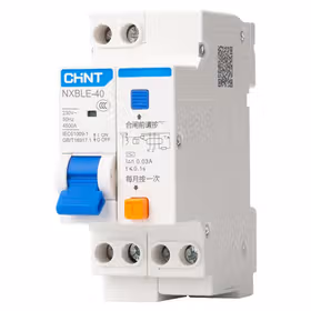 正泰 剩余电流动作断路器；NXBLE-40 1P+N D20 0.03A 4.5kA