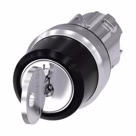西门子 RONIS钥匙开关,22mm,金属,高光,锁闭编号SB30,附带2把钥匙,3个开关位置,锁定,拔出钥匙I+O+II；3SU10504BL110AA0