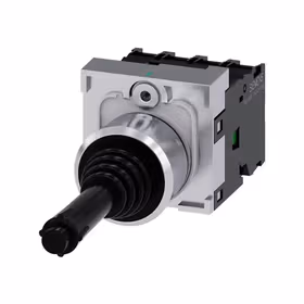 西门子 摇杆操作按钮,22mm,圆形,金属高光,黑色,4开关位置,键控式,带机械联锁装置,在O位置处,带支架,1S,1S,1S,1S；3SU11507BF881QA0