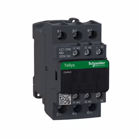 施耐德电气 进口TeSys D系列三极交流接触器,直流线圈,38A,220VDC；LC1D38MD