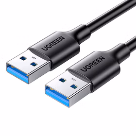 绿联（UGREEN）USB3.0数据线公对公 双头移动硬盘盒高速传输连接线 笔记本接散热器机顶盒 1米 黑；60525