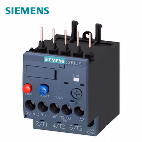 西门子 过载继电器1.8...2.5A规格S00,等级10,安装至接触器,主电路：螺丝端子,辅助电路：螺丝端子；3RU61161CB0