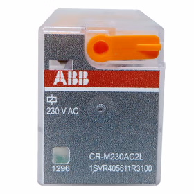 ABB 微型插拔式接口继电器+底座；CR-M230AC2L+CR-M2SS