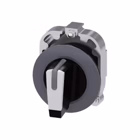 西门子 转换开关,30mm,圆形,金属,亚光,白色,旋钮开关,短柄,正面固定环,用于扁安装3个开关位置,锁定,；3SU10622DL600AA0