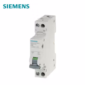 西门子 ET-5SY国产 紧凑型电子式剩余电流保护断路器 6A 1P+N C 6kA 30mA AC；5SV9 AC 30mA 1P+N 6KA C6