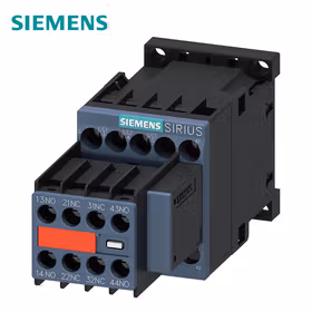 西门子 功率接触器,7A,3kW,2NO+2NC,110VAC,50Hz,120VAC,60Hz,带插入式可变电阻,3极,尺寸S00螺栓型端子连接辅助开关块不可分；3RT20151CK643MA0