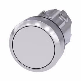 西门子 按钮,22mm,金属,高光,白色,按钮,平,锁定,按压解锁；3SU10500AA600AA0