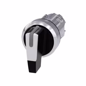 西门子 转换开关,22mm,圆形,金属,高光,白色,旋钮开关,长柄,3个开关位置,左侧定位销定位,右侧键控式,；3SU10522CN600AA0