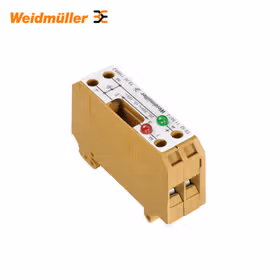 魏德米勒 SAK系列,电流测试端子,额定横截面:6mm,螺钉联接,中黄,直接安装；SAKT E/35 2LD 30VAC
