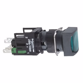 施耐德电气 方形绿色(LED12～24V) 1NO 16mm 带灯按钮；XB6CW3B1B