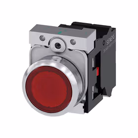 西门子 带灯平头按钮,红色；3SU11520AB203CA0ZY13