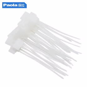 保拉(Paola) 标牌扎线带100根装3.2*200mm 白色尼龙标签扎带 吊牌理线带 标签标识扎带7343