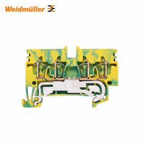 魏德米勒 接地型接线端子,弹片联接,2.5mm,300A(2.5mm),绿/黄；ZPE 2.5N/4AN