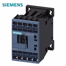 西门子 功率接触器,7A,3kW,1NC,24VDC,集成有瞬态抑制二极管,3极,尺寸S00,笼卡式连接；3RT20152KB42