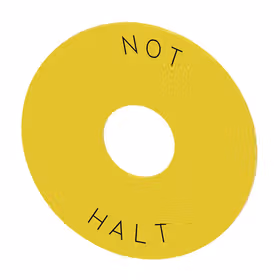 西门子 急停开关的垫圈,黄色,带标记：急停,外径75mm,内径22.5mm,厚度2mm；3SU19000BB310AT0