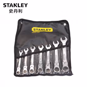 史丹利 7件公制活头梅花开口两用扳手组套；TK923-23C