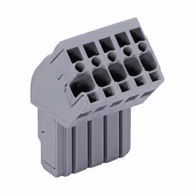 万可(WAGO) 1线孔型插头,弯角,4mm,额定电流32A,弹簧连接,5极；769-105/022-000