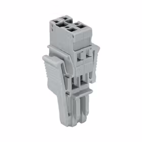 万可(WAGO) 1线孔型插头,锁定卡,4mm,额定电流32A,弹簧连接,4极；769-104/021-000